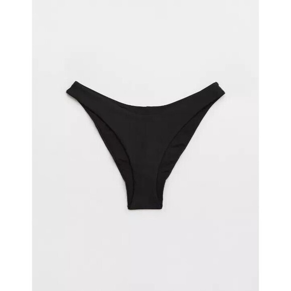 Aerie Bikini Bottom XXL 2XL Super High Cut Cheekiest Black Brazilian Swim AEO - Picture 6 of 12